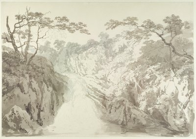Landscape with Waterfall, c.1796 by Joseph Mallord William Turner